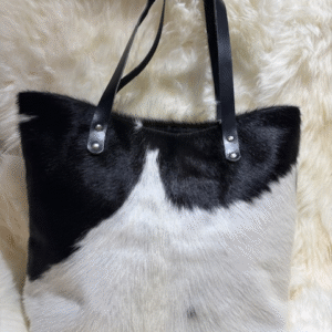 Holstein Friesian Exclusive Norfolk Cowhide Zipper Tote Bag By Guernsey Treasures