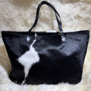 Holstein Friesian Exclusive Devon Cowhide Carry All Shopper Bag By Guernsey Treasures