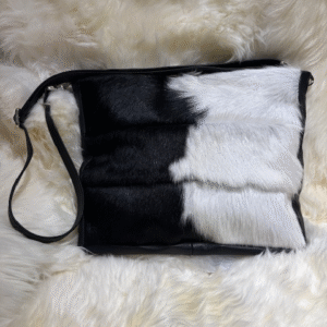 Holstein Friesian Exclusive Triple Panel Somerset Cowhide AG Messenger Bag By Guernsey Treasures