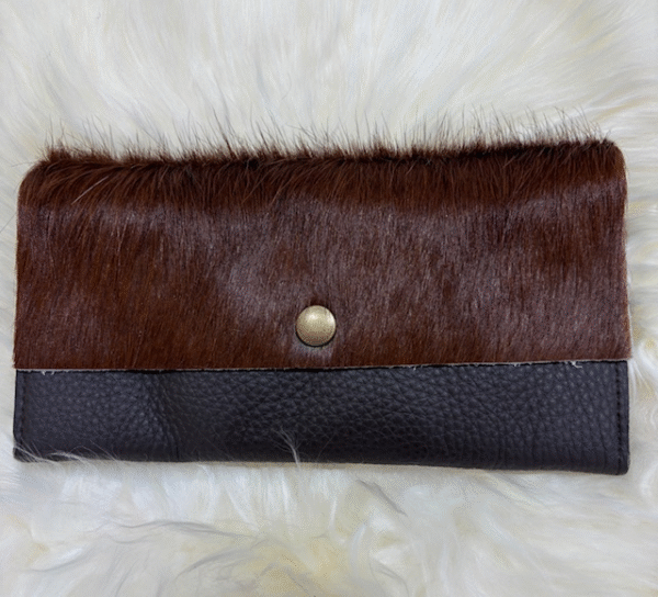 Copper Brown Cowhide Purse Large by Guernsey Treasures
