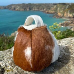 Dumbbell Doorstop Golden Guernsey Cow Cowhide Interior Furnishings By Guernsey Treasures