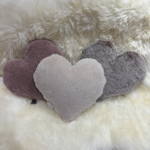 Ecru Sheepskin Heart Cushion Exclusive Luxury Interior Furnishings By Guernsey Treasures - Image 4