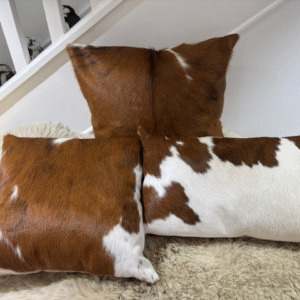 Golden Guernsey Cowhide Lumber Cushion Interior Furnishings By Guernsey Treasures - Image 5