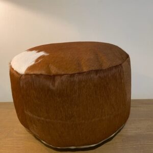 Golden Guernsey Cowhide Pouffe Interior Furnishings By Guernsey Treasures - Image 4