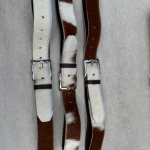 Tri-Colour Cow Cowhide Belt: Sml / Med / Lge By Guernsey Treasures - Image 2