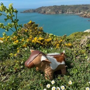 Guernsey MooCow Cow Doorstop Exclusive Cowhide Interiors By Guernsey Treasures - Image 4