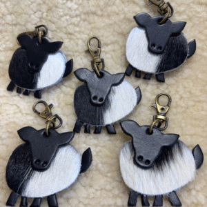 Holstein Friesian Moocow Cow Cowhide Keyring By Guernsey Treasures - Image 2