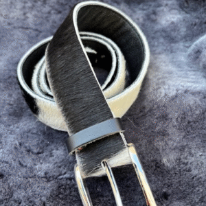 Cowhide Belt Holstein Friesian Black & White Cow Sml / Med / Lge By Guernsey Treasures - Image 2