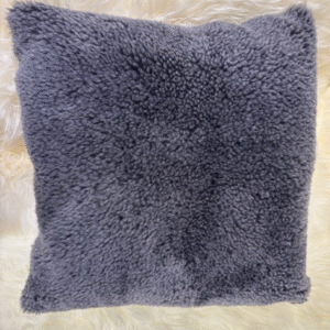Deep Grey 50x50 Sheepskin Suede Back Square Interior Cushions By Guernsey Treasures