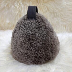 Dumbbell Doorstop Taupe Sheepskin Interior Furnishings By Guernsey Treasures