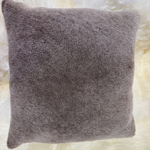 Taupe 50x50 Sheepskin Suede Back Square Interior Cushions By Guernsey Treasures