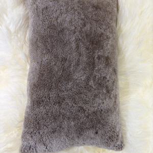 Taupe 50x30 Sheepskin Suede Back Square Interior Cushions By Guernsey Treasures