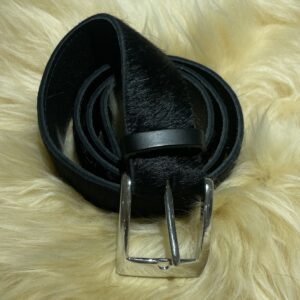 Nero Black Cow Cowhide Belt: Sml / Med / Lge By Guernsey Treasures - Image 3
