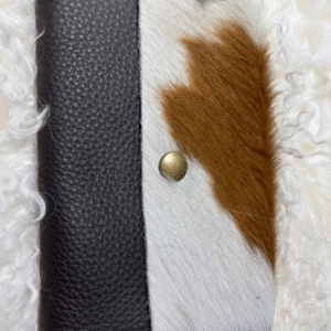 Cowhide Purse Small Golden Guernsey Cow Tan & White By Guernsey Treasures - Image 4