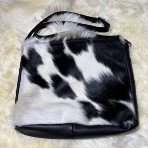 Holstein Friesian Exclusive Somerset Cowhide AG Messenger Bag By Guernsey Treasures