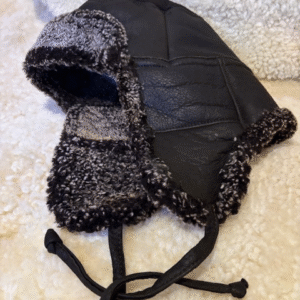 Sheepskin And Suede Rustic Brown Trapper Hat 2